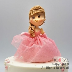 ADORNO MU�ECA CON VESTIDO PORCELANA FRIA x 1